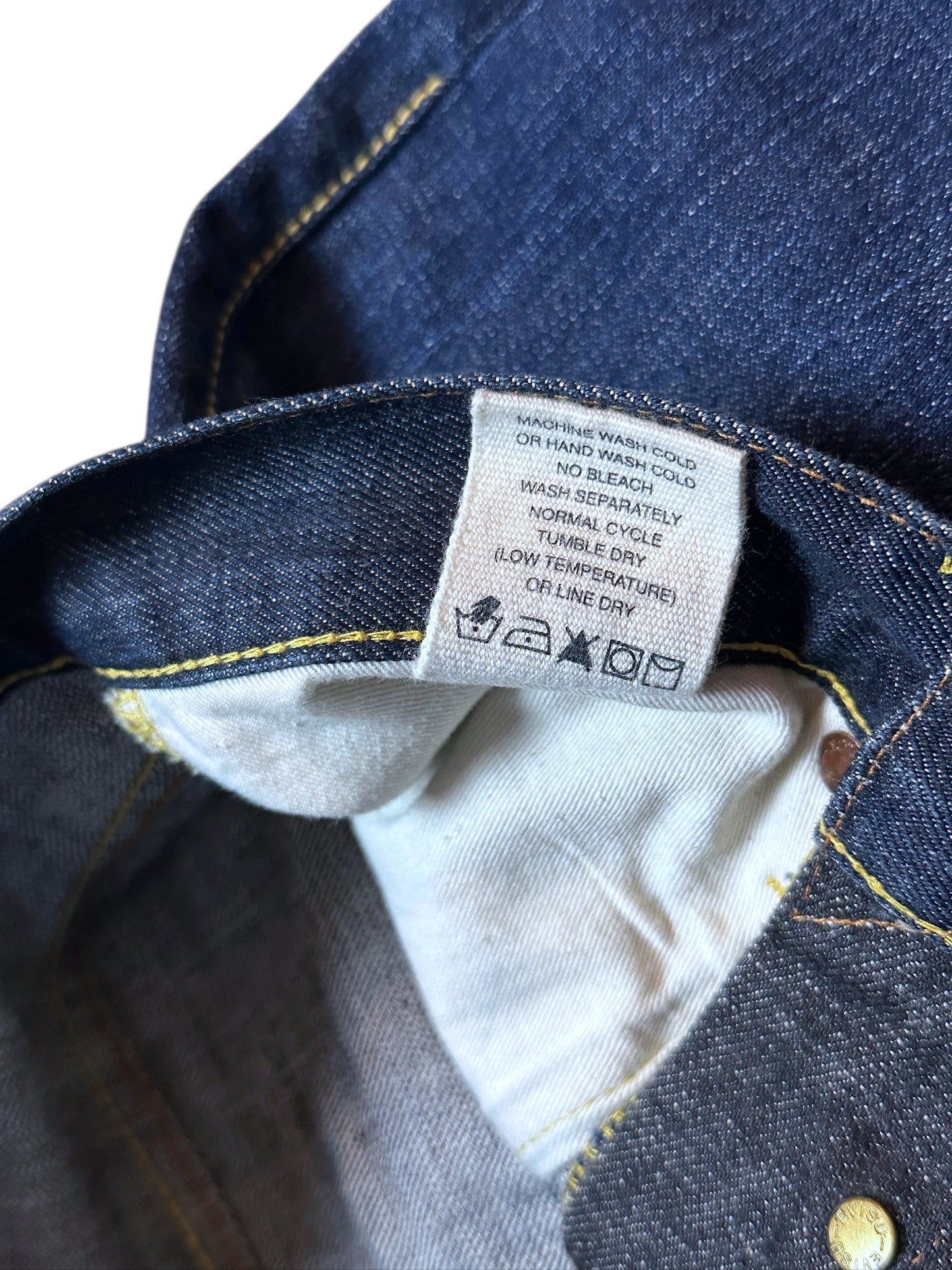 Evisu Jeans 2001 Genes Paris Raw Denim Two Toned Backprint 29