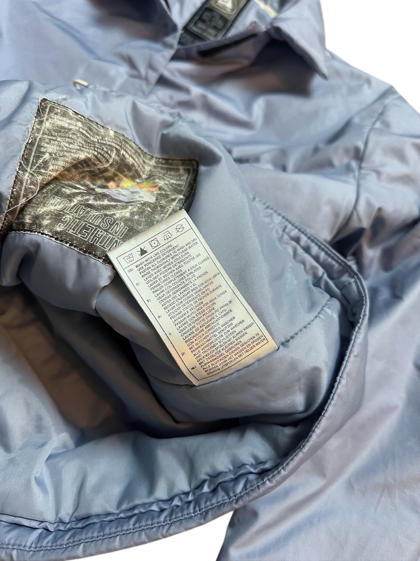 Nike ACG Winbraker Gorpcore Damen Klettverschluss Outdoor Style Blau Grau M