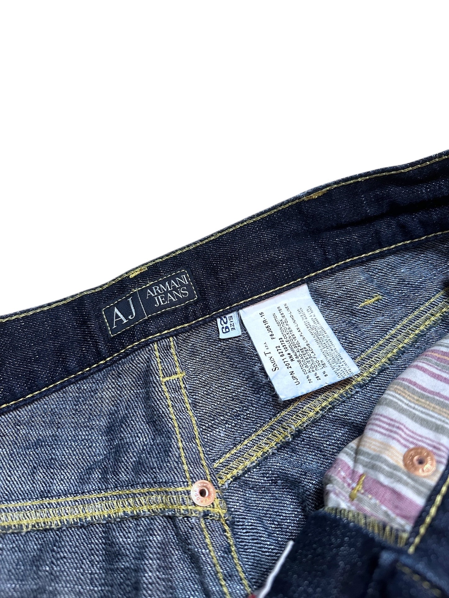 Armani Jeans Vintage Flared Jeanshose Blau Denim Größe 29