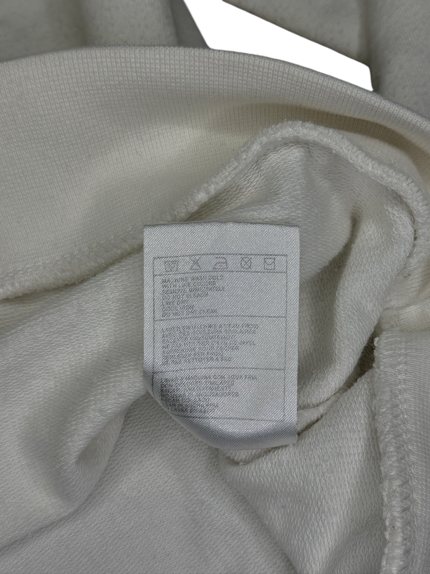 Nike Vintage Sweater Pullover Rundhals Langarm Sweatshirt Weiß Beige Logo L