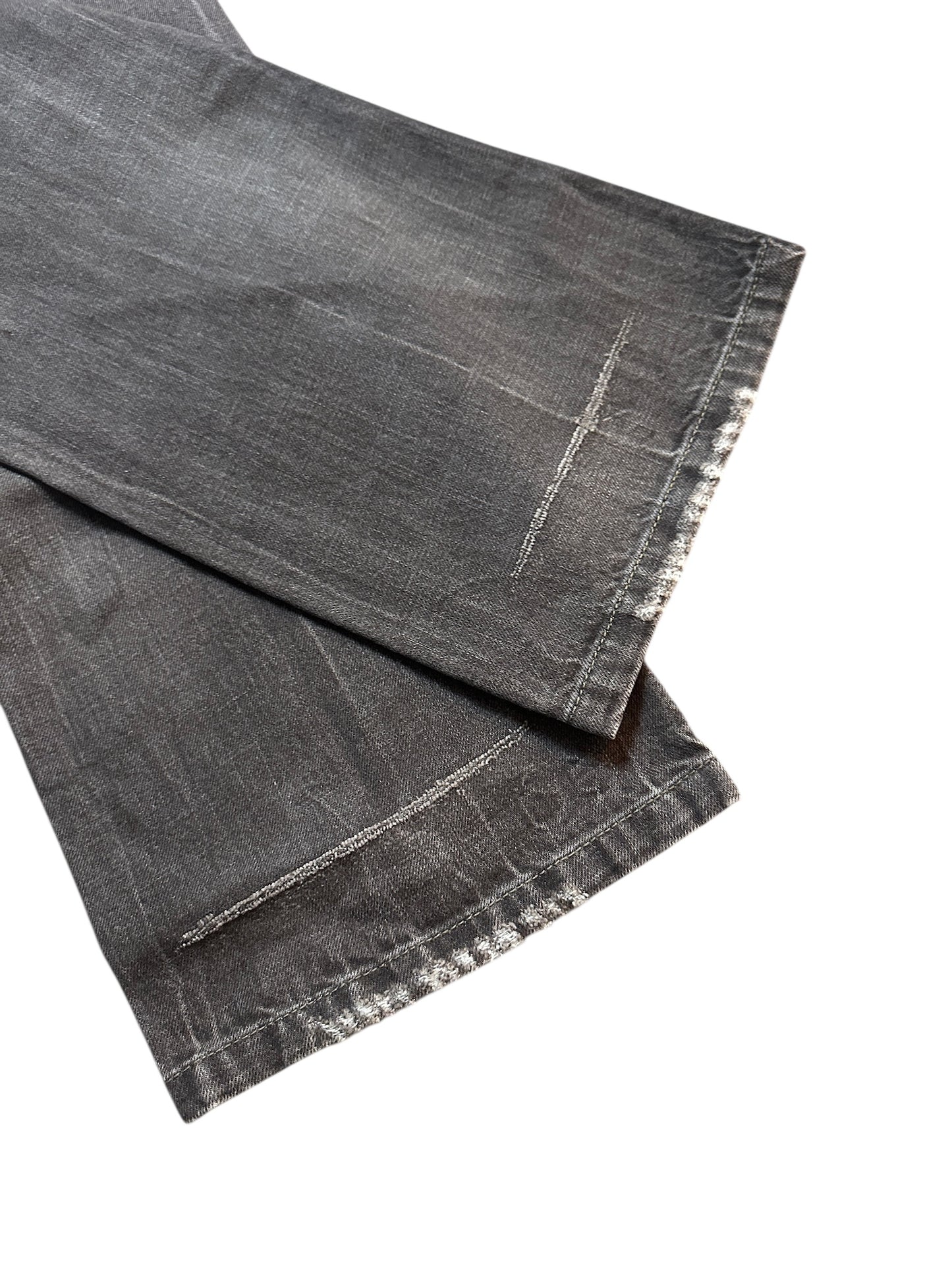 Armani Jeans Baggy Vintage Denim Pants Logo Patch Braun 33