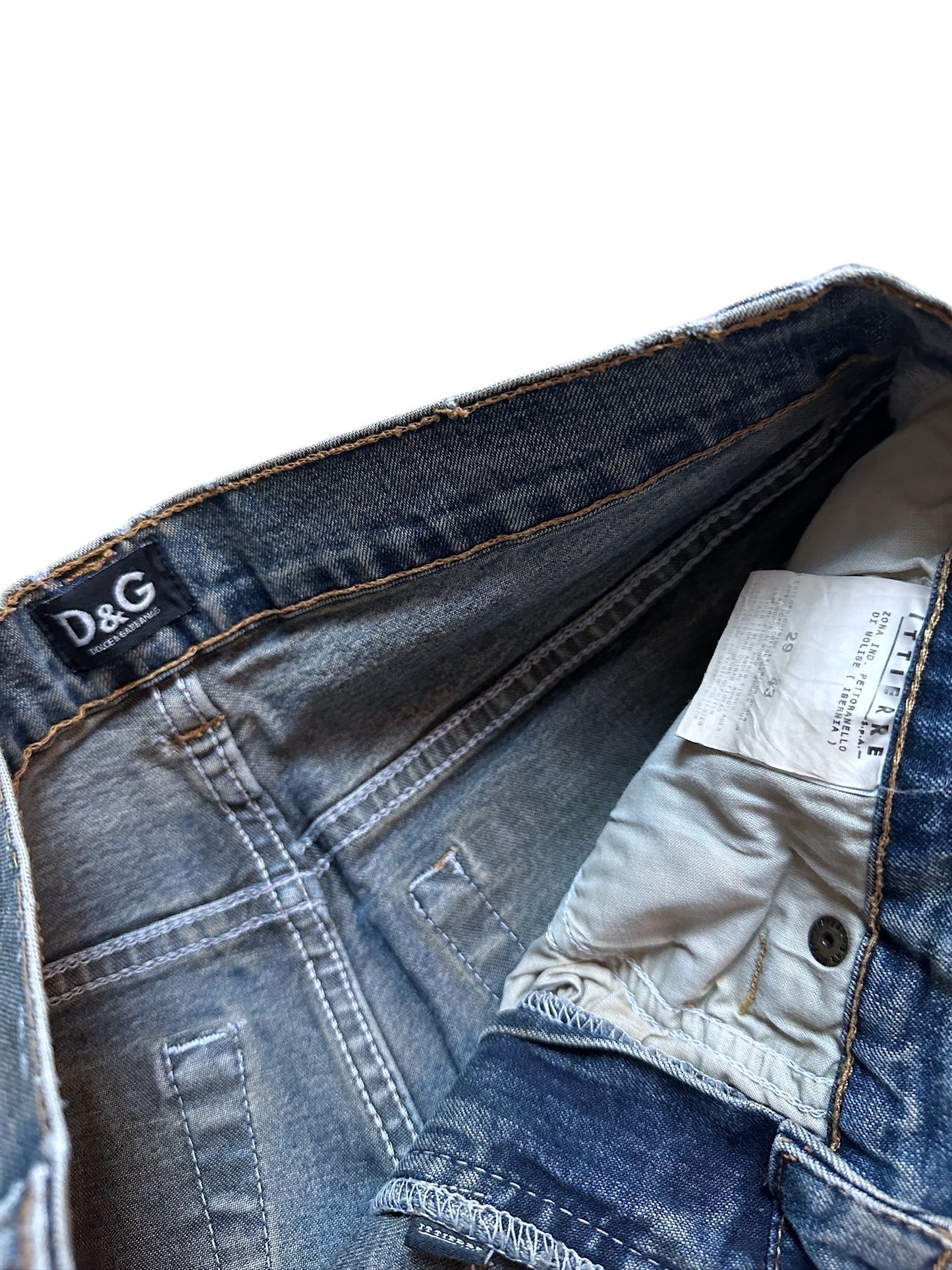 Dolce & Gabbana Flared Jeanshose Vintage Denim Blau Größe 29