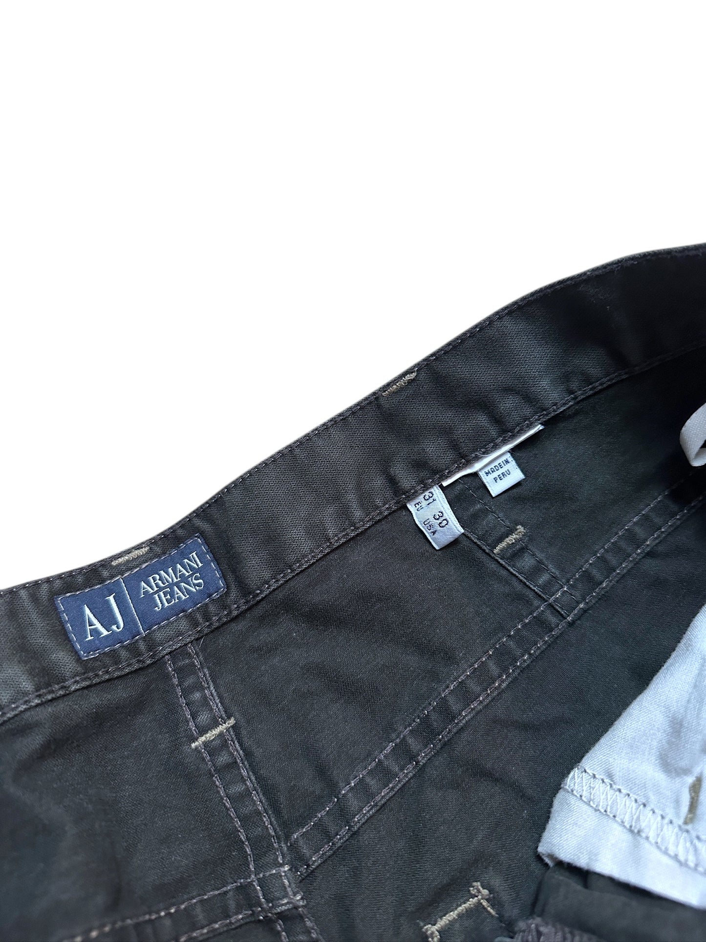 Armani Jeans Vintage Jeanshose Pants Hose Denim Khaki Logo 31