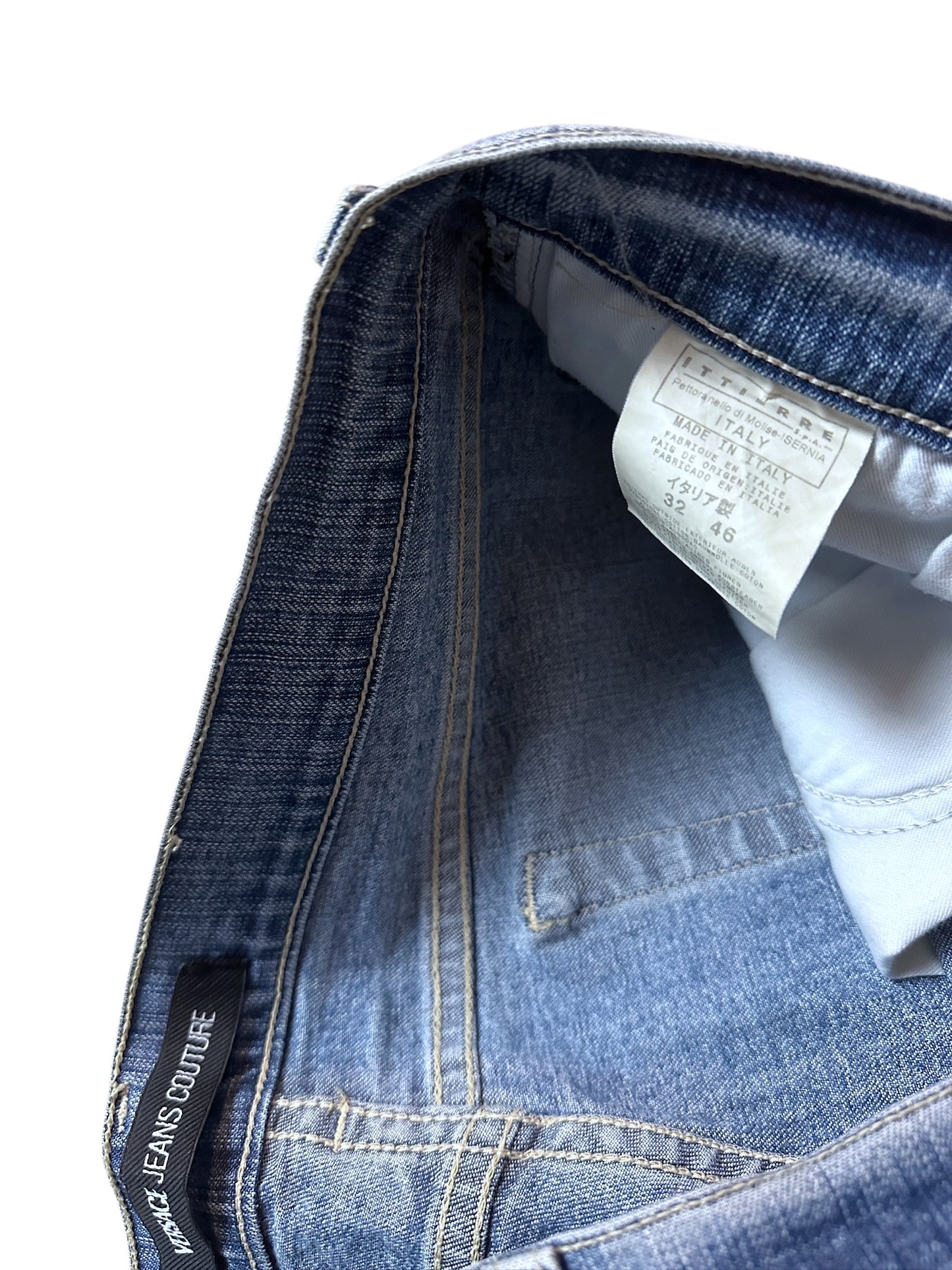 Versace Jeans Couture Vintage Denim Blau Straight Hose 32