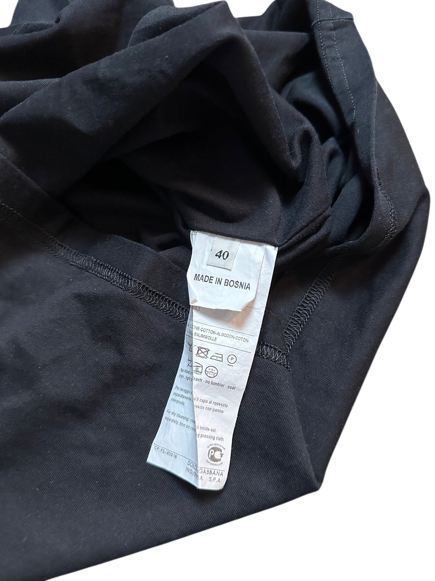 D&G Vintage Oberteil Top Butterfly Patch Shirt Aesthetic T-Shirt Schwarz M