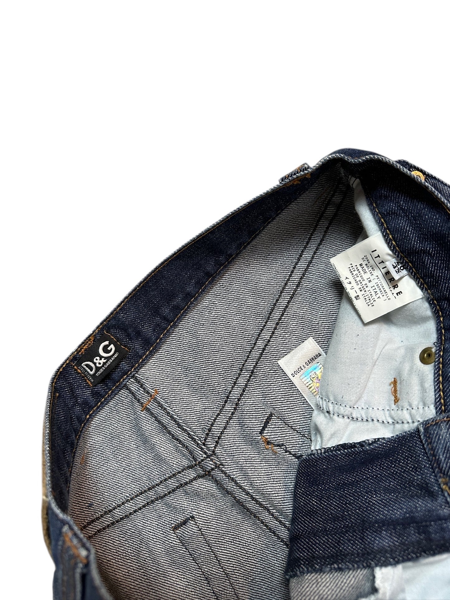 Dolce & Gabbana Flared Blau Denim Jeans Washed Größe 28