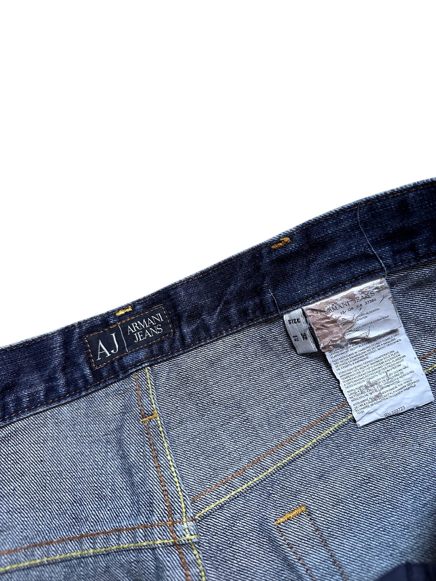 Armani Jeans Vintage Blau Denim Jeanshose Blau Größe 32