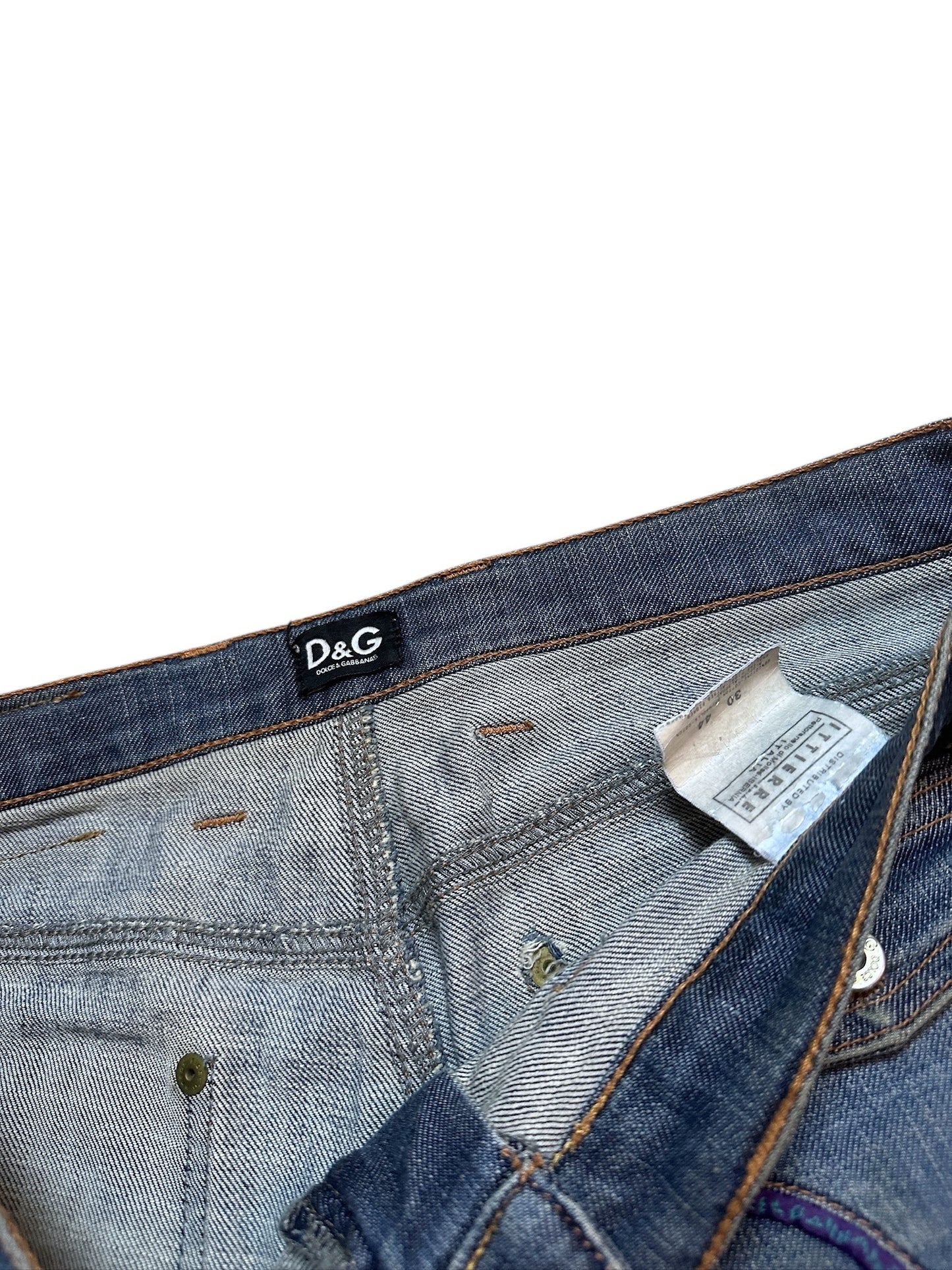 Dolce & Gabbana Vintage Jeanshose Straight Blau Denim Größe 30