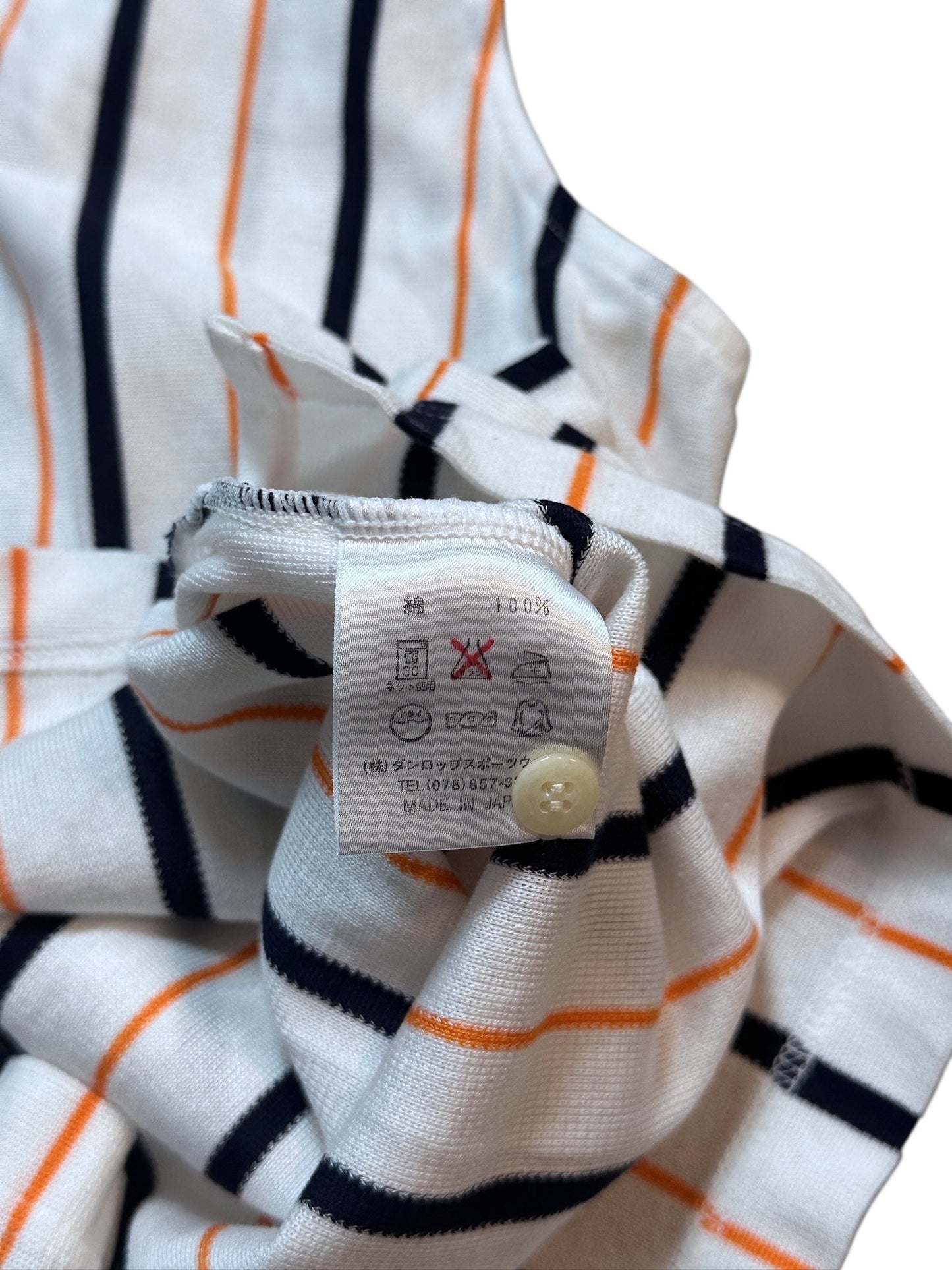 {{Balenciaga Golf Vintage Polo Shirt Ärmellos Gestreift Weiß Orange Damen Gr. M}} vintage fashion.