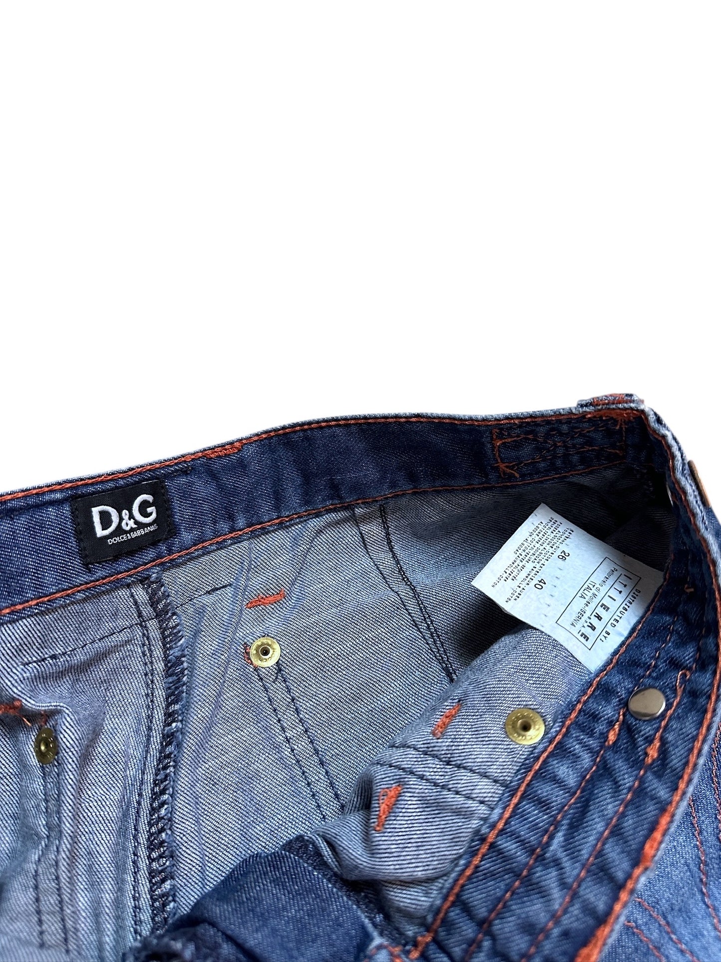Dolce & Gabbana Flared Jeans Vintage Hose Denim Blau Größe 26