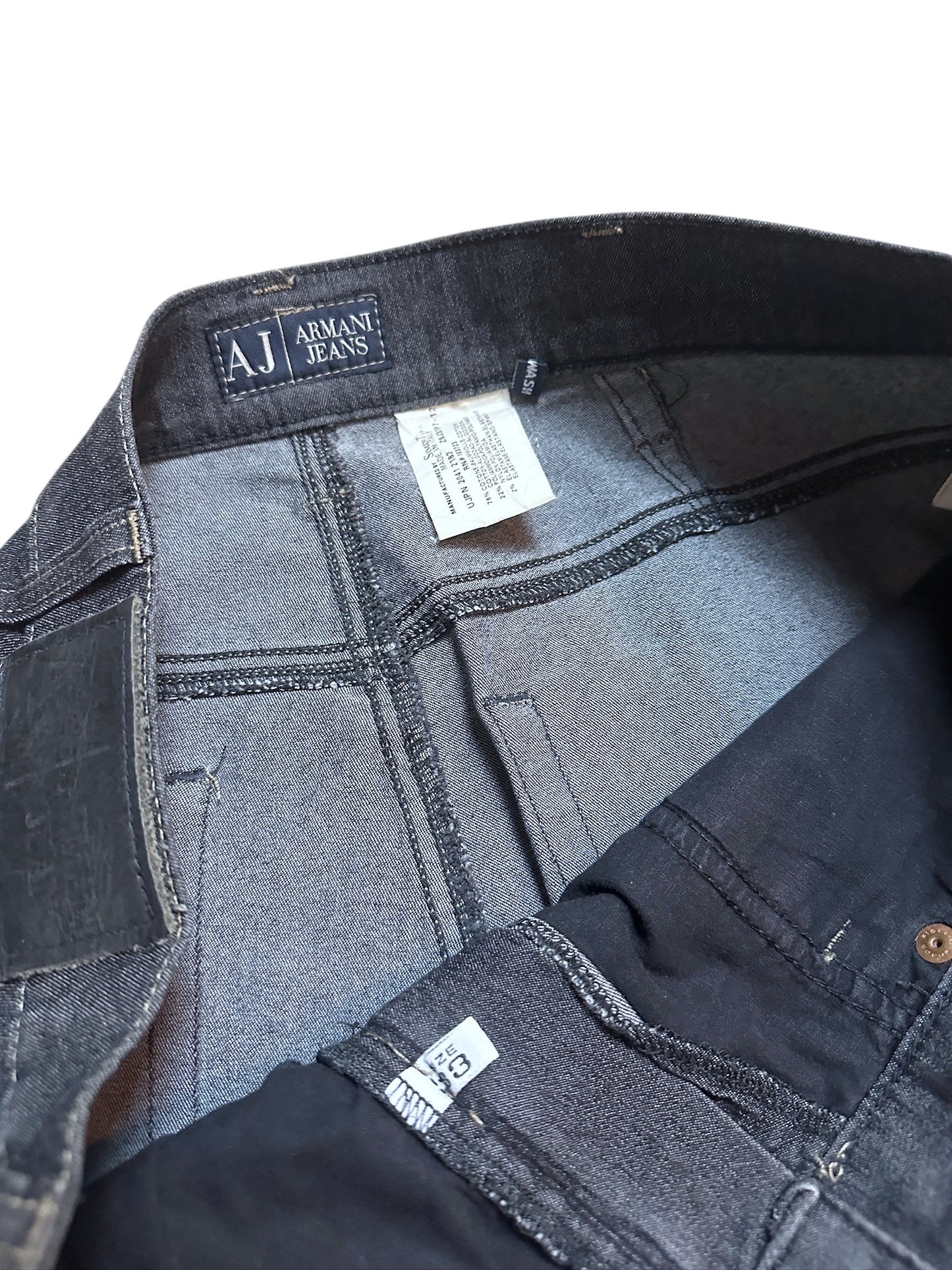 Armani Jeans Vintage Jeans Pants Logo Schwarz Logo 33