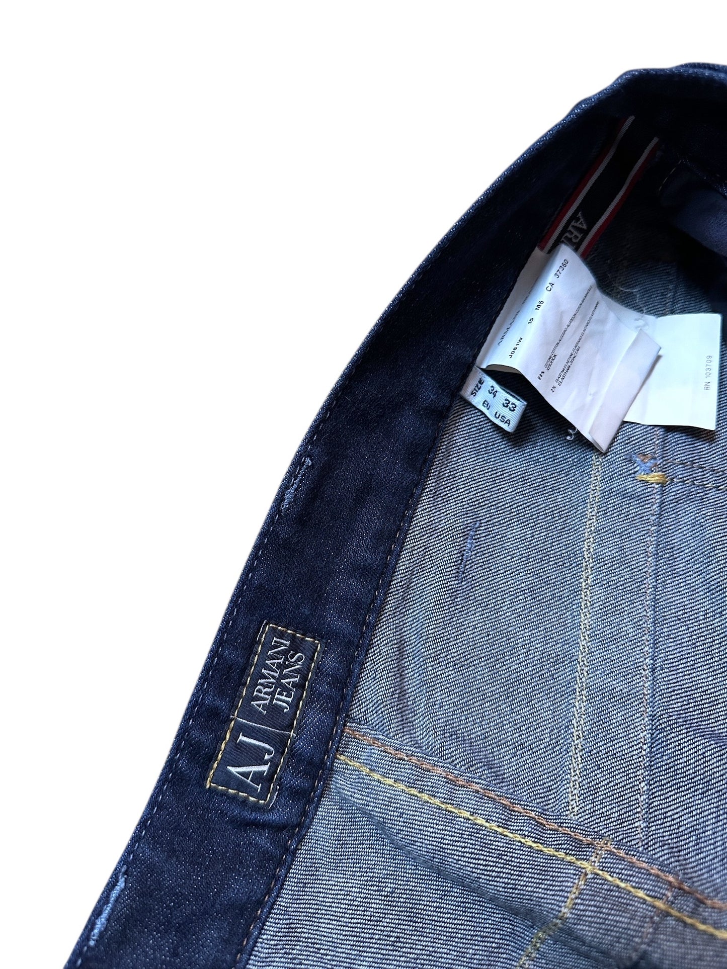{{Armani Jeans Blau Vintage W34 Denim Pants Baggy Leg Eagle Logo Vintage Style}} vintage fashion.