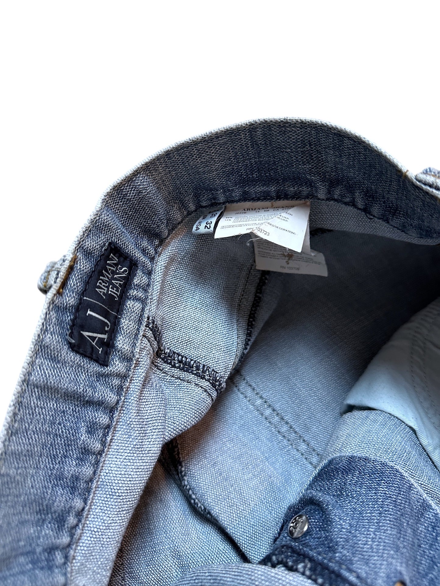 Armani Jeans Vintage Jeanshose Denim Fitted Pants Logo 33