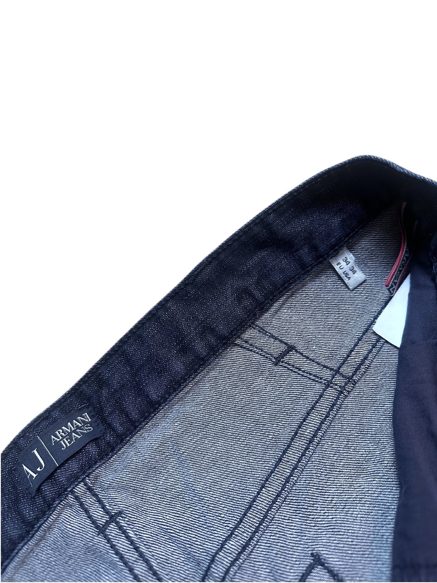 Armani Jeans Vintage Jeanshose Blau Baggy Denim Pants Hose Logo 34