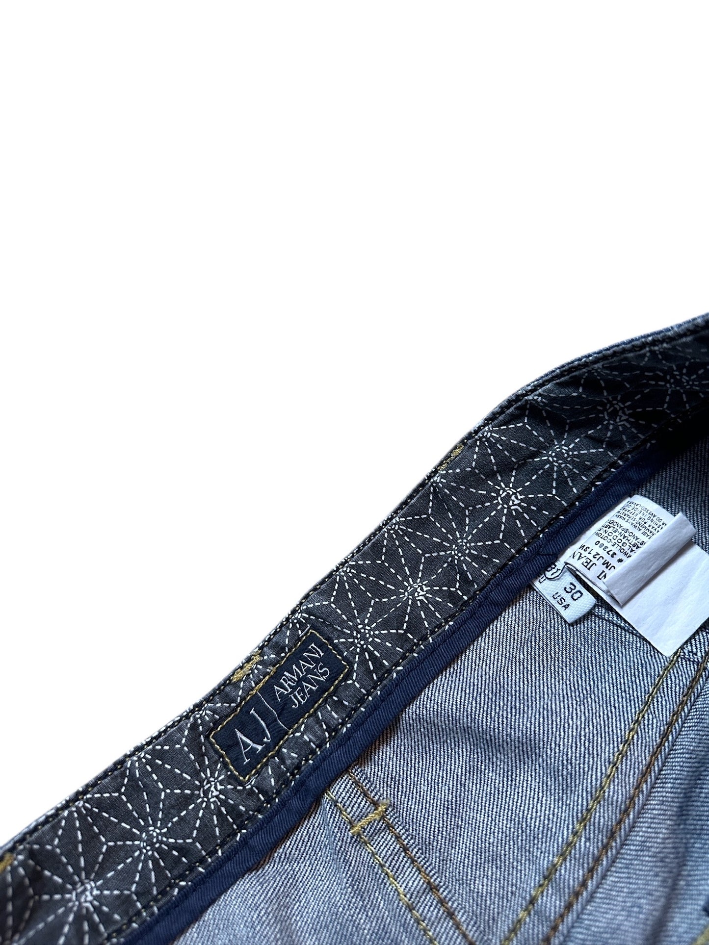 {{Armani Jeans Blau Vintage W31 Denim Pants Baggy Leg Eagle Logo Vintage Style}} vintage fashion.