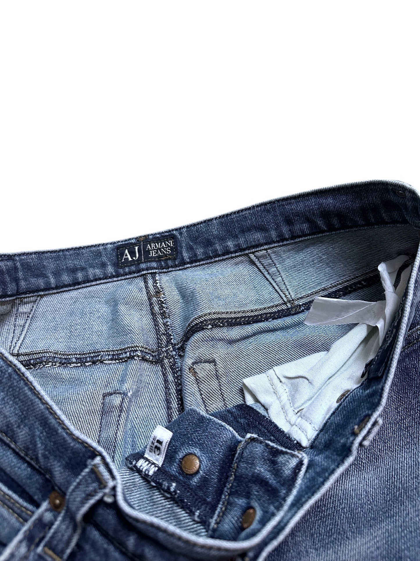 Armani Jeans Vintage Jeanshose Denim Pants Hose Blau Logo 31