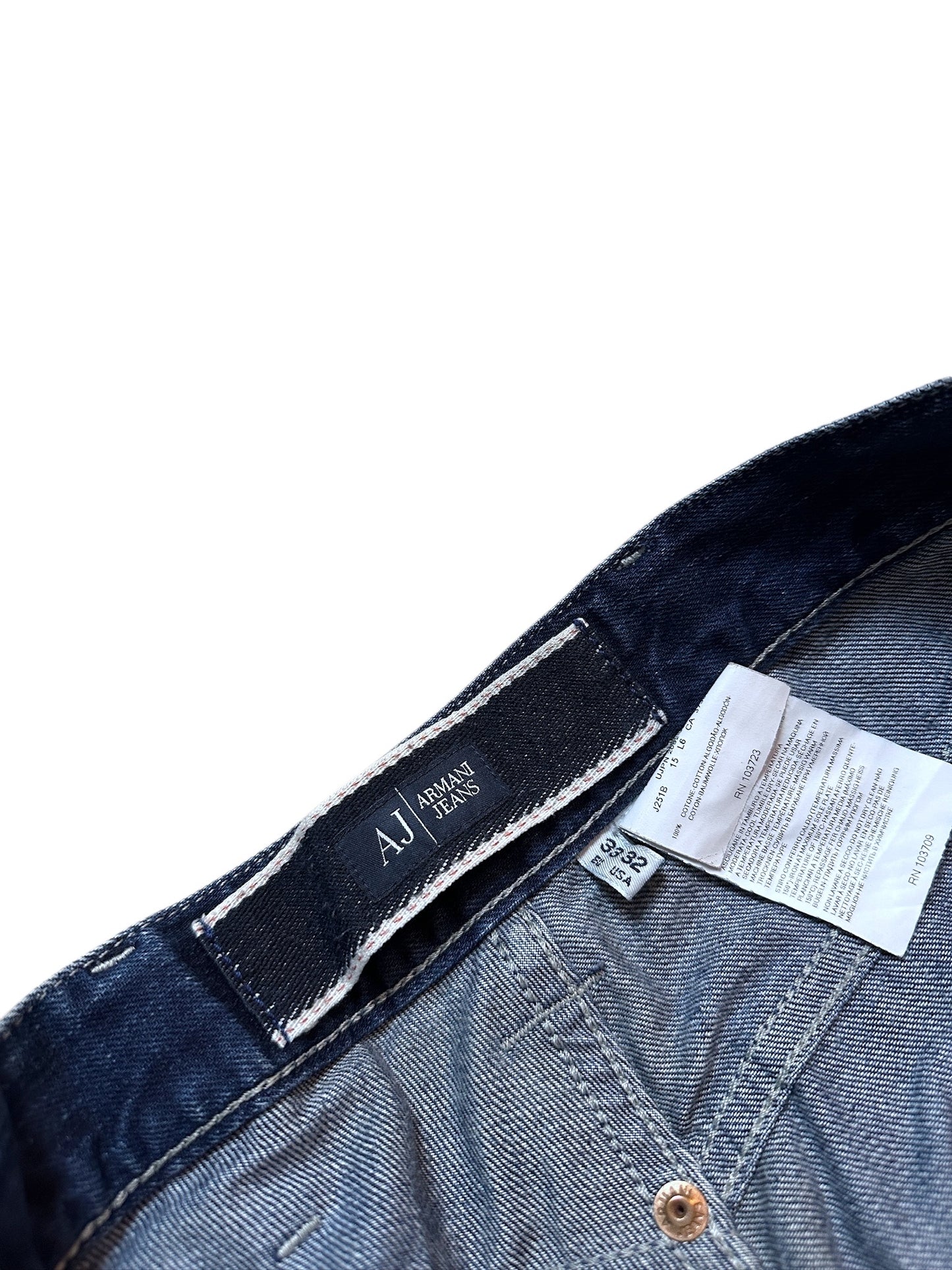 {{Armani Jeans Blau Patch Vintage W33 Denim Pants Baggy Leg Logo Vintage Style}} vintage fashion.