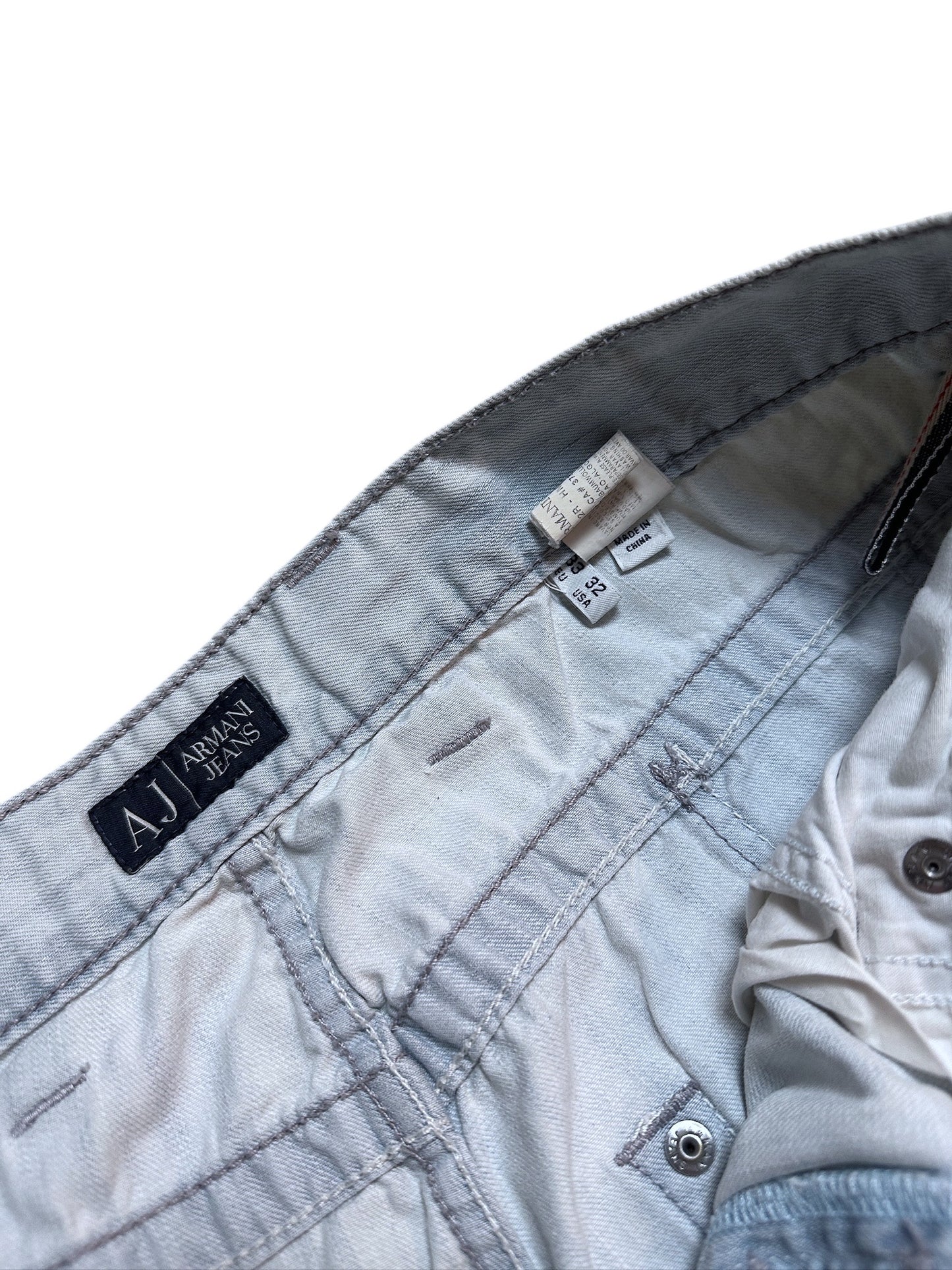 Armani Jeans Vintage Jeanshose Weiß Pants Hose Logo 33