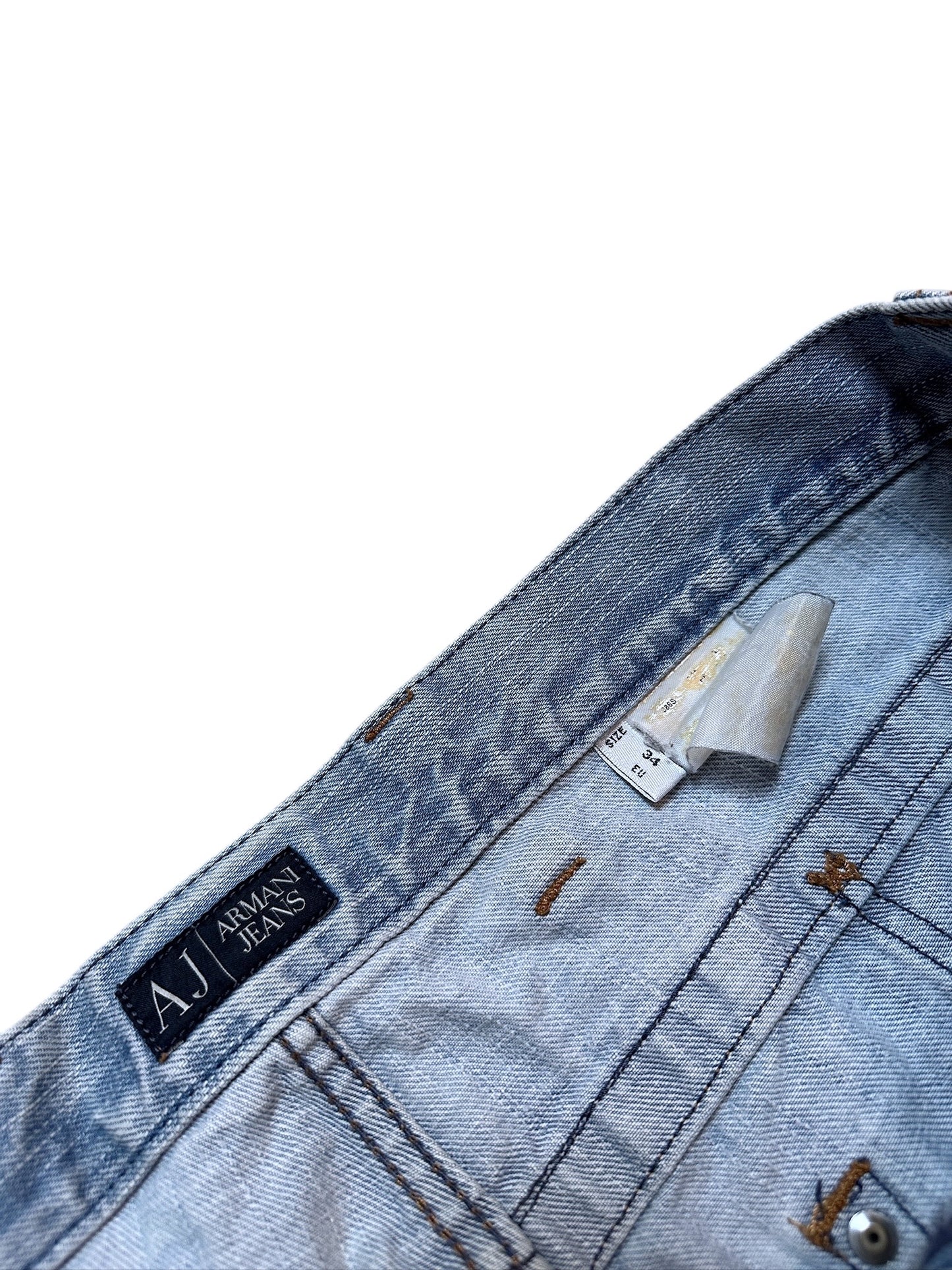 Armani Jeans Vintage Jeanshose Denim Blau Patch Größe 34