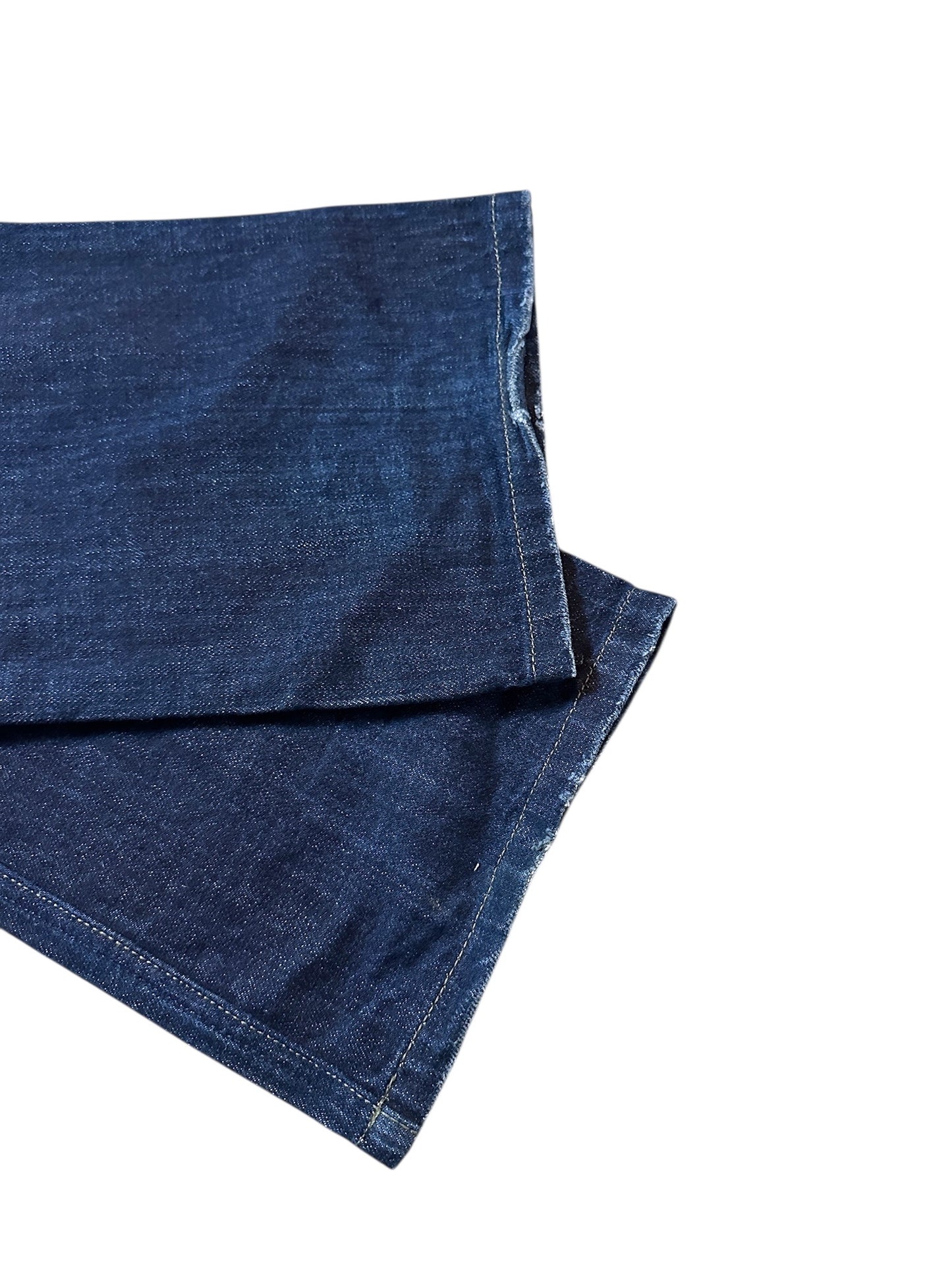 Armani Jeans Vintage Wide Leg Raw Denim Hose Navy 33