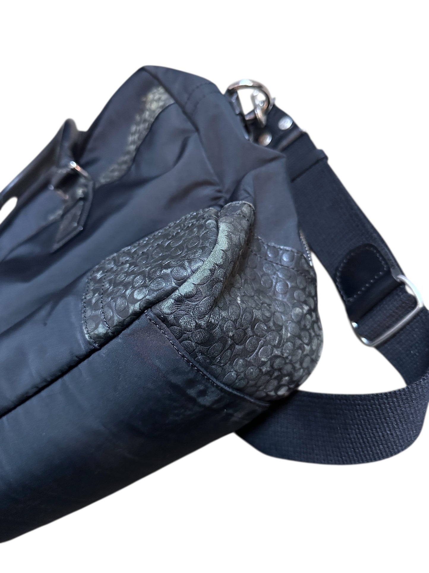 Coach Reisetasche Laptoptasche Briefcase Monogram Leder Schwarz