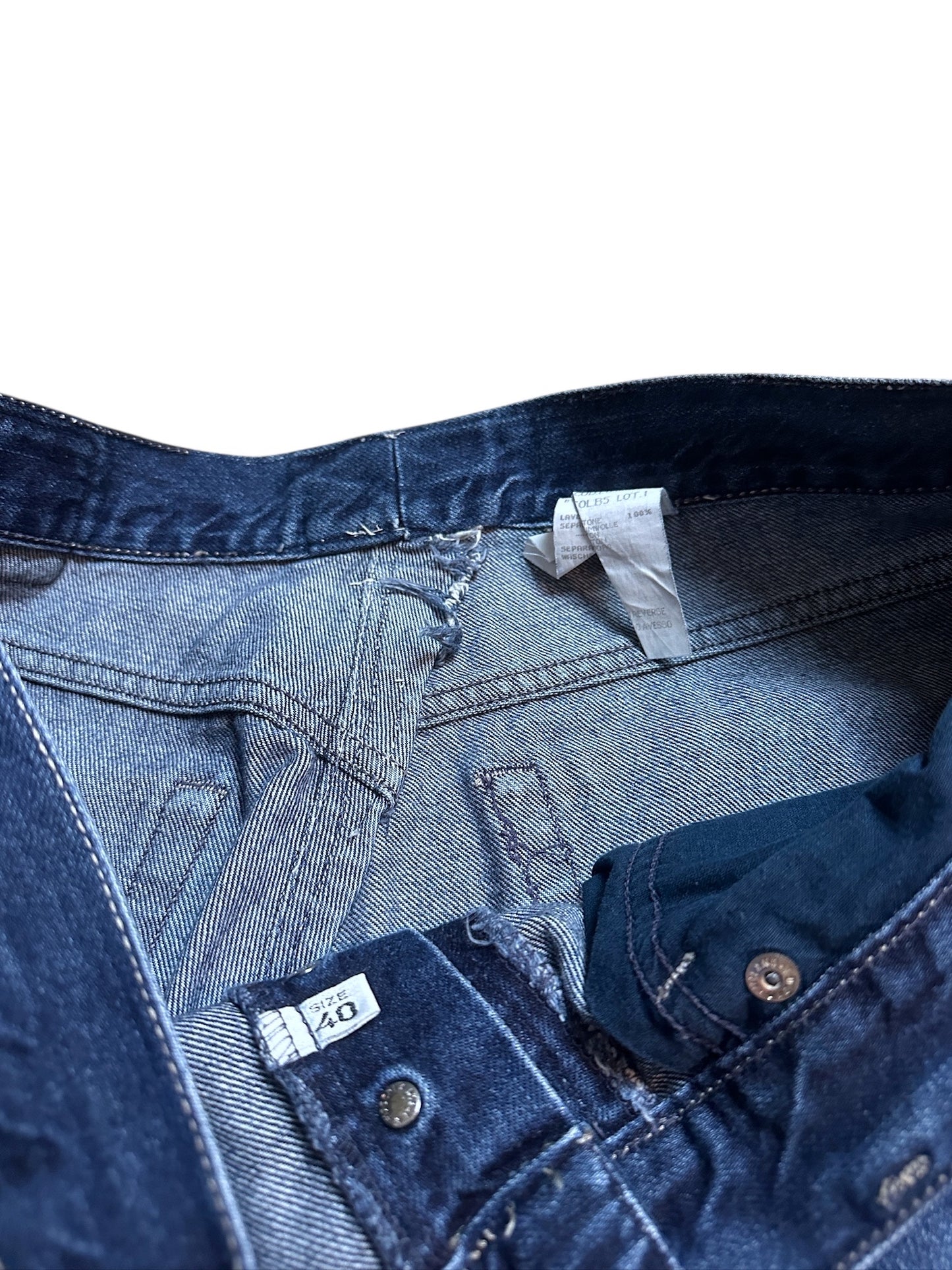 Armani Jeans Vintage Jeanshose Denim Pants Hose Blau Waschung Logo 40