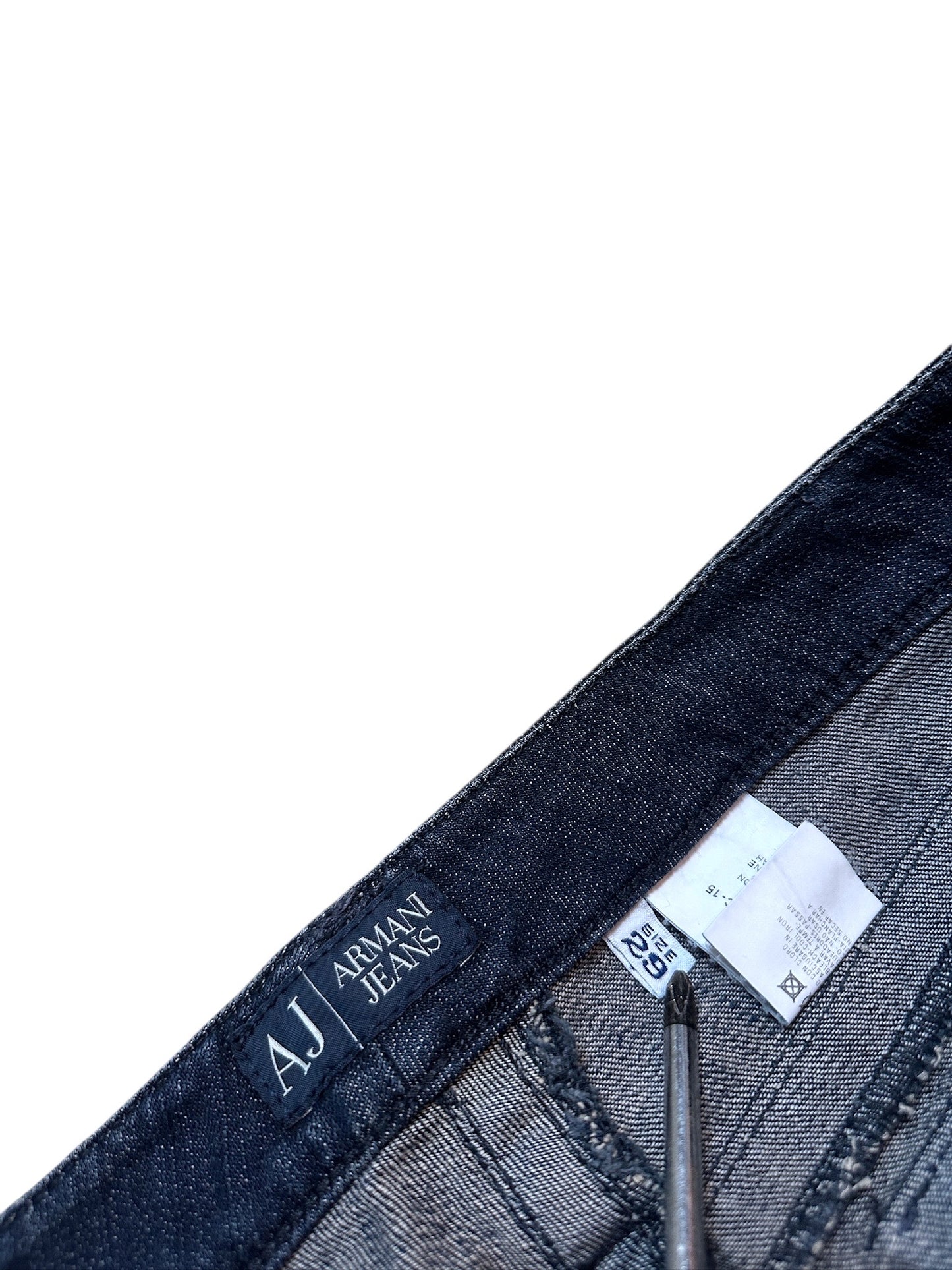 Armani Jeans Vintage Low Waist Bootcut Flared Logo Hose Denim 29