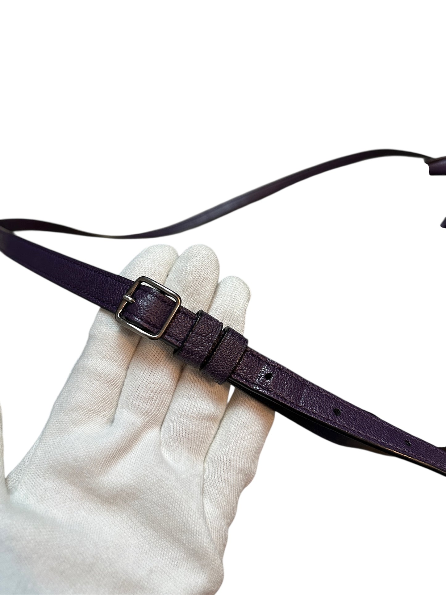 Coach Mini Vintage Leder Satchel Bag Handtasche Y2K Lila Violett