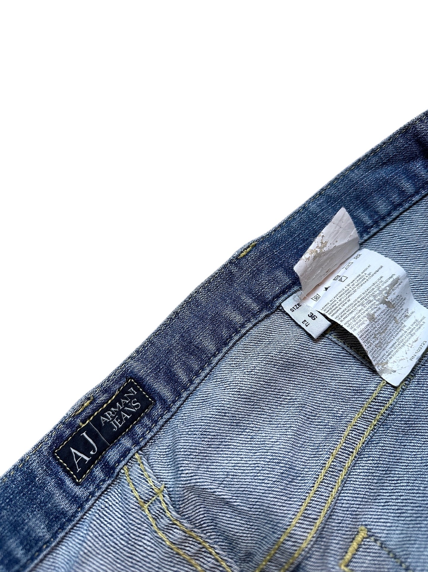 Armani Jeans Vintage Jeanshose Pants Hose Denim Blau Logo 36