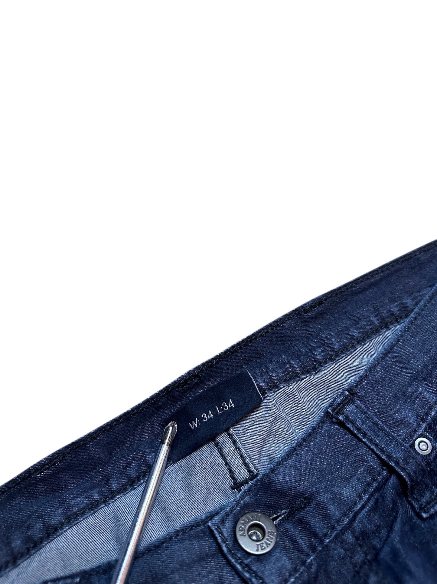 Armani Jeans Vintage Jeanshose Pants Hose Denim Blau Logo 34