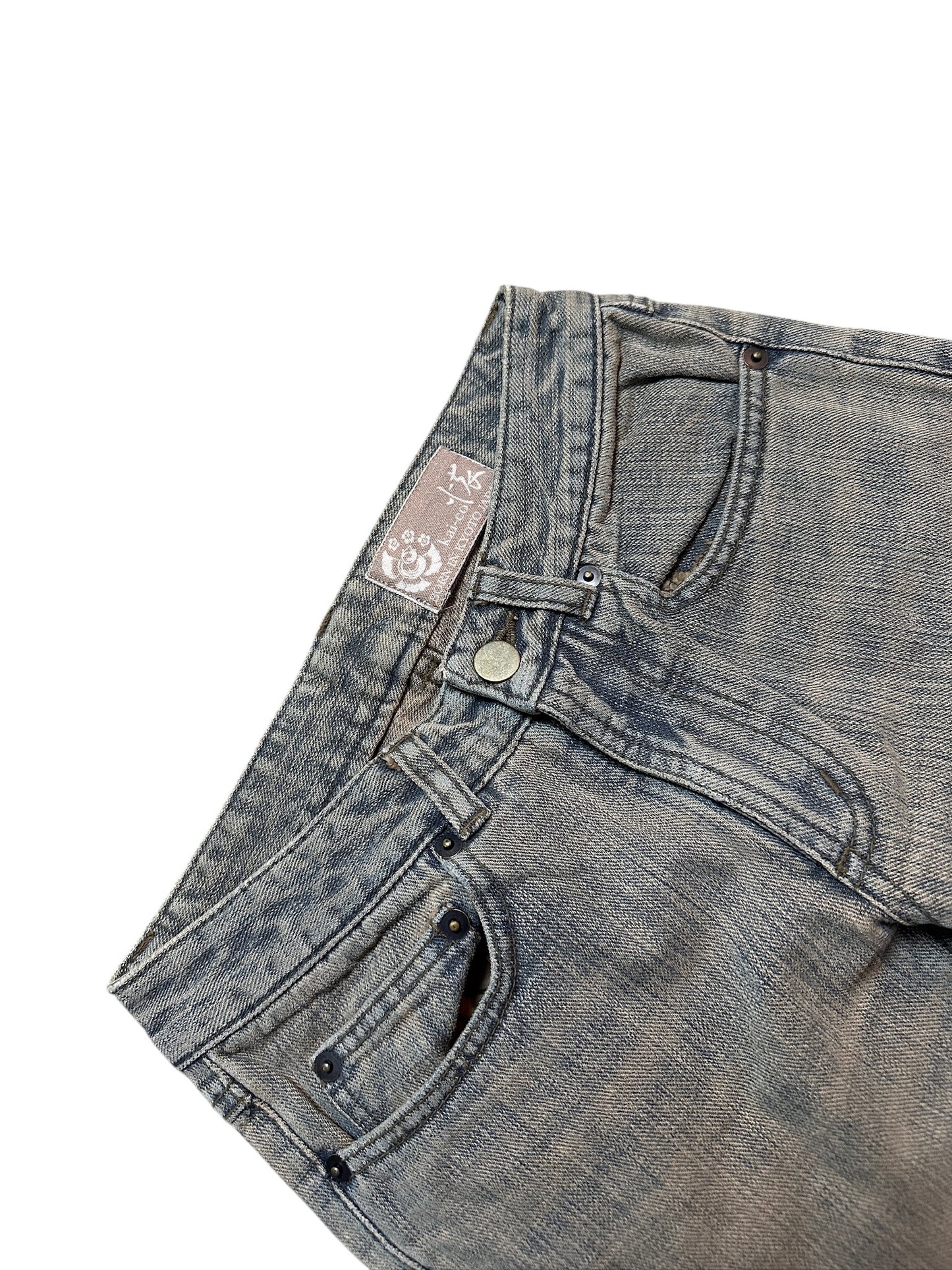 Kai-eu Japan Bootcut Jeans Floral Print Vintage Kyoto Denim XS