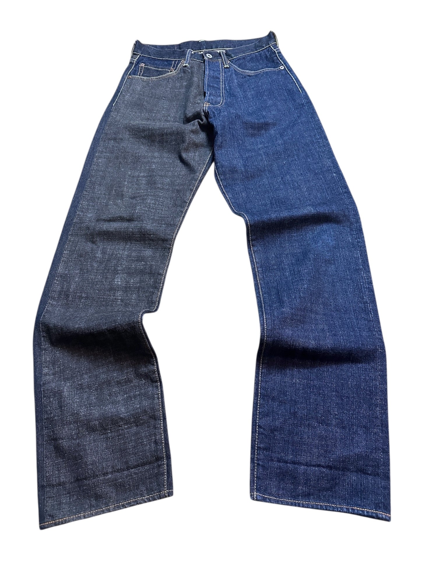 Evisu Jeans 2001 Genes Paris Raw Denim Two Toned Backprint 29