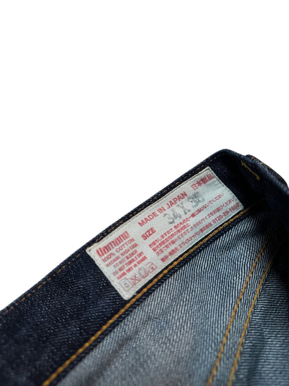 Evisu Jeans No. 2 Hose Raw Baggy Denim  2001 Backprint 34