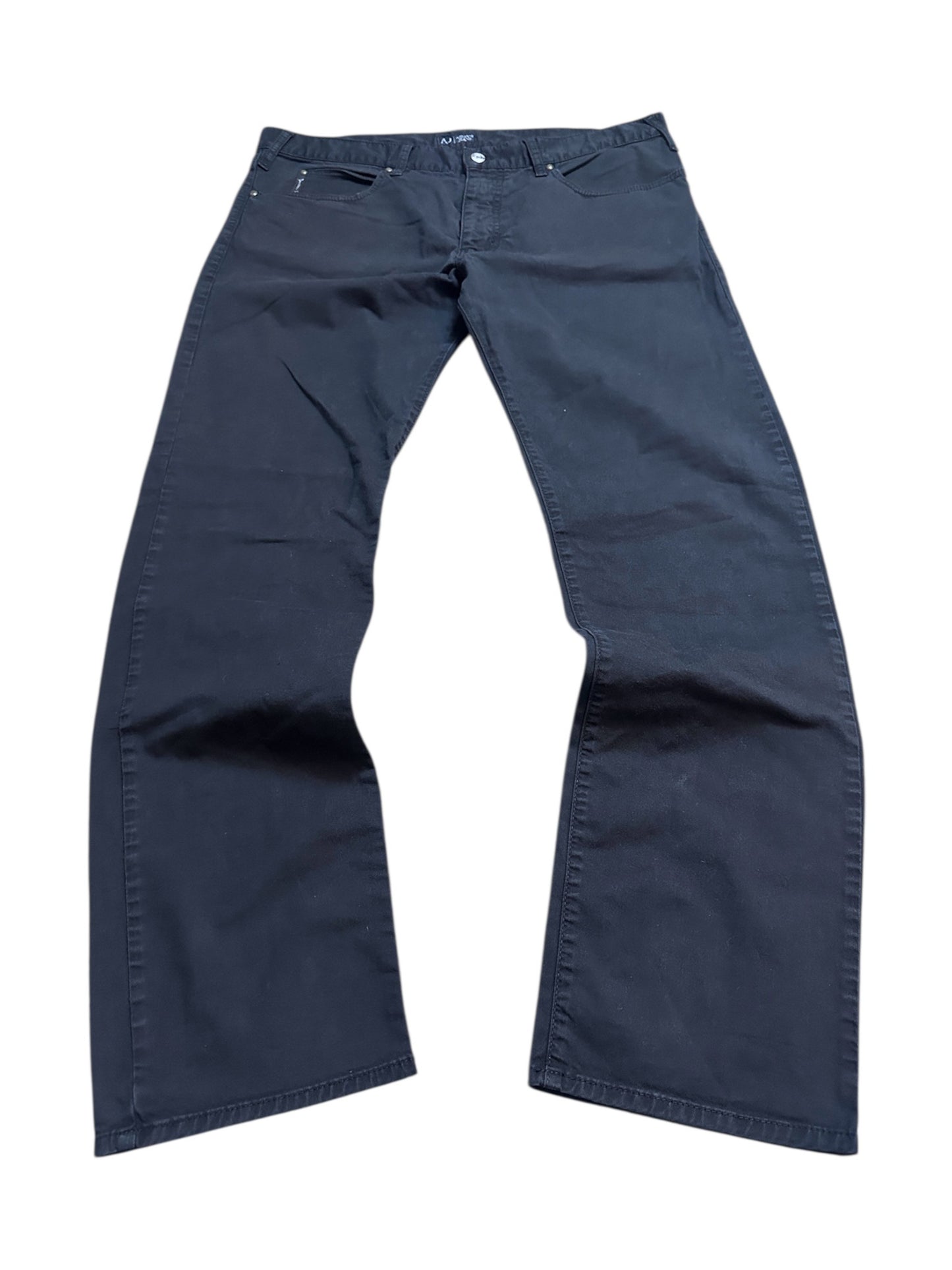 Armani Jeans Baggy Hose Adler Schwarz 40