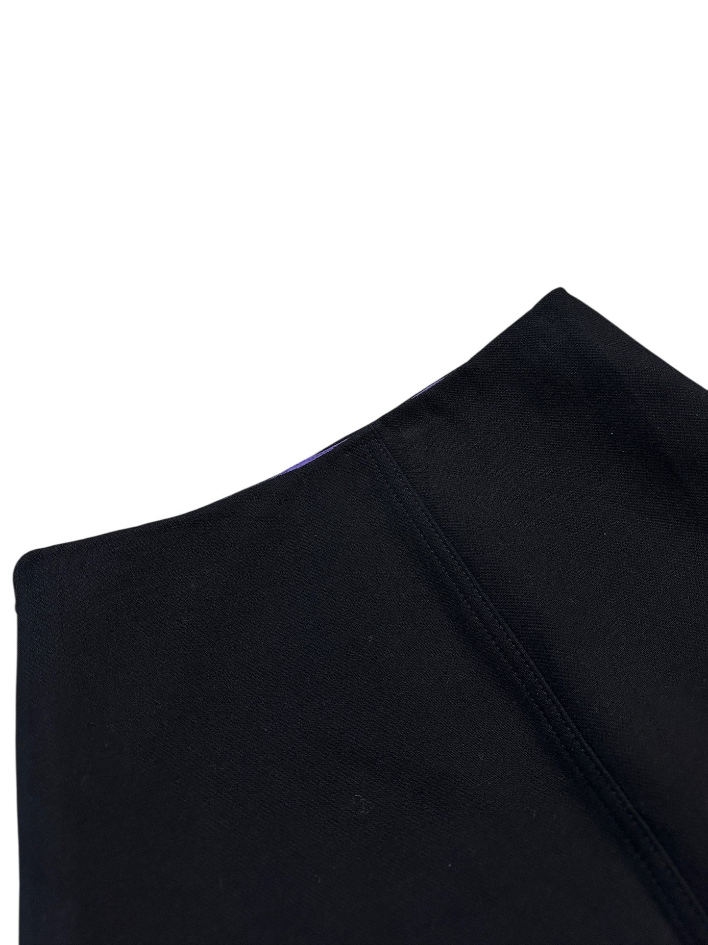 Prada Milano Midi Rock Baumwolle Seide Line Schwarz Lila S