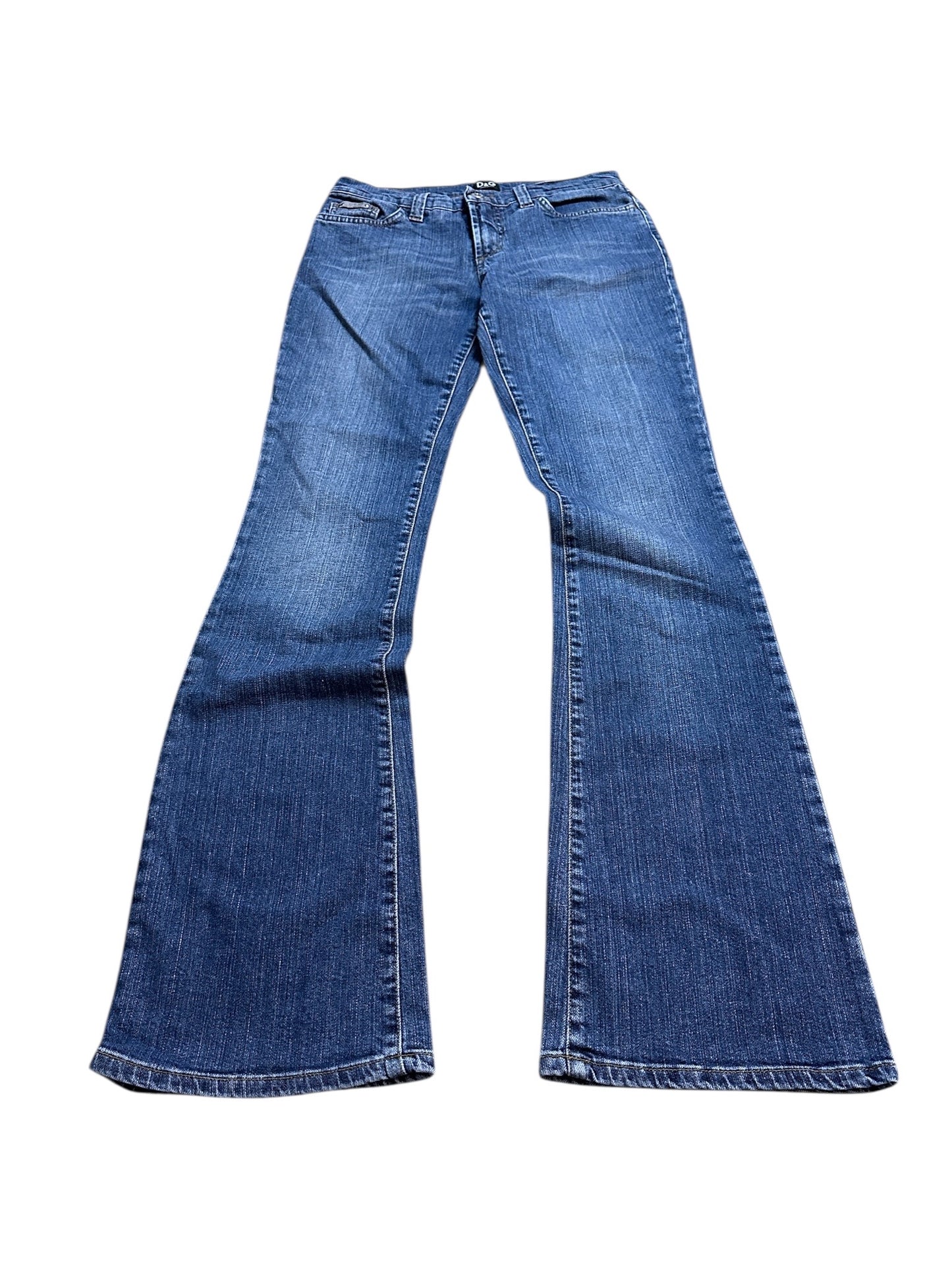 Dolce & Gabbana Flared Denim Jeans Hose Backprint 27