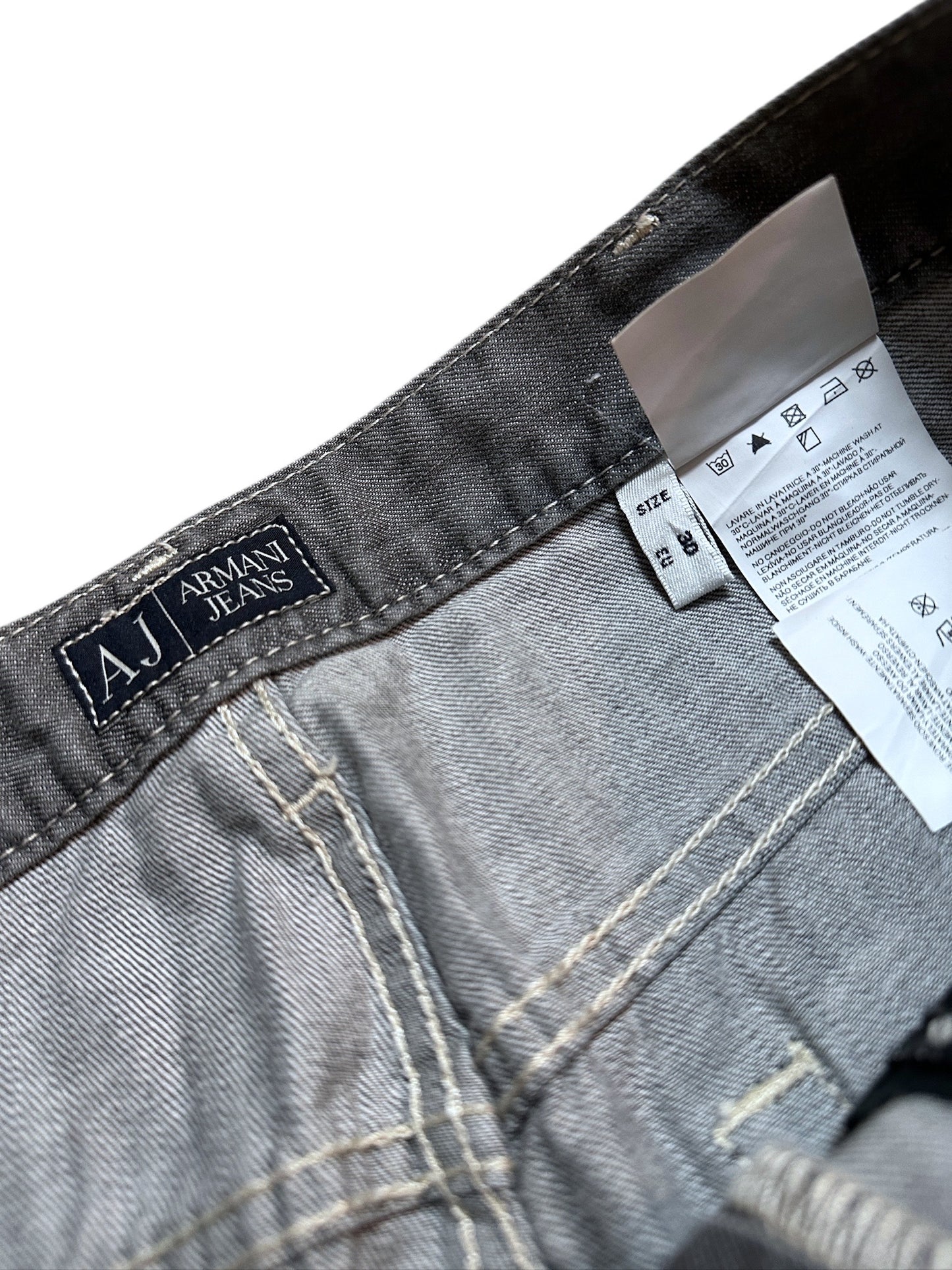 Armani Jeans Wide Leg Hose Adler Grau Adler 30