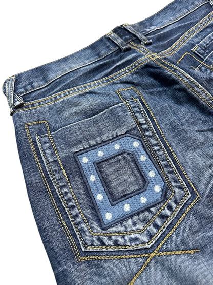 Dolce & Gabbana Muster Backprint Denim Jeans 32
