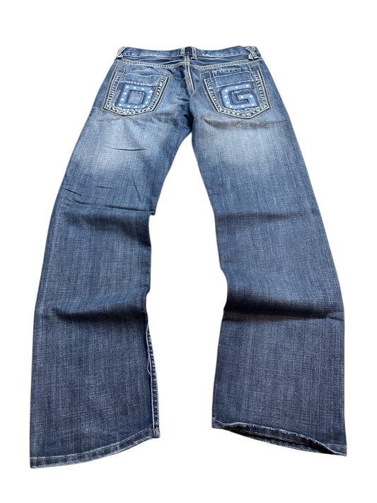 Dolce & Gabbana Muster Backprint Denim Jeans 32