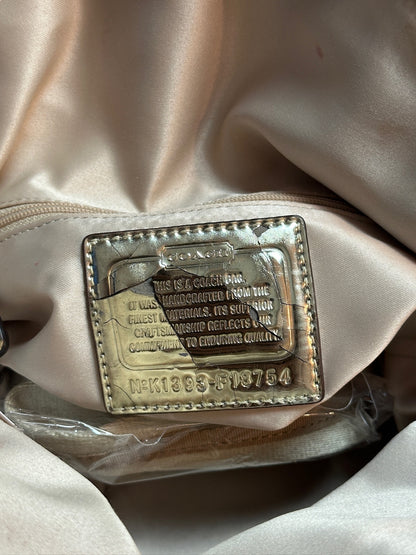 COACH Signature Metallic Monogram Zoe Satchel Handtasche