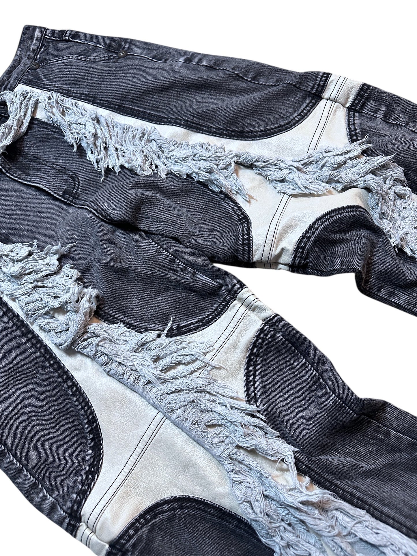 Thug Club Fringe Denim Baggy Jeans Ivory 2023 Collection Gr. 3