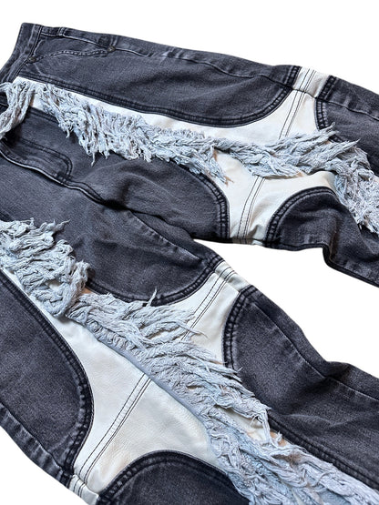 Thug Club Fringe Denim Baggy Jeans Ivory 2023 Collection Gr. 3