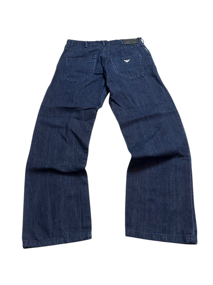 Armani Jeans Raw Denim Hose Blau Baggy 33