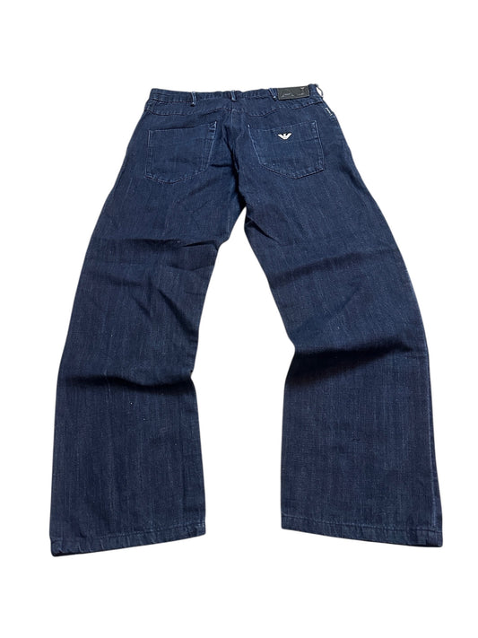 Armani Jeans Raw Denim Hose Blau Baggy 33