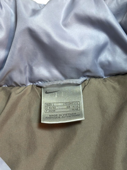 Nike Vintage Daunenjacke Puffer Flieder Winterjacke Kapuze Größe L