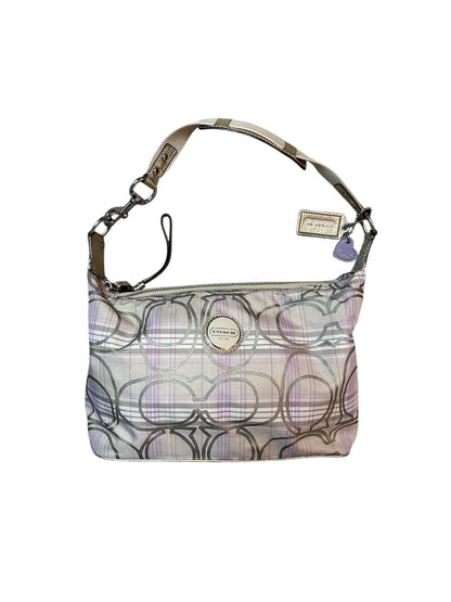 COACH Signature Plate Schulter Tasche Muster mit Charms