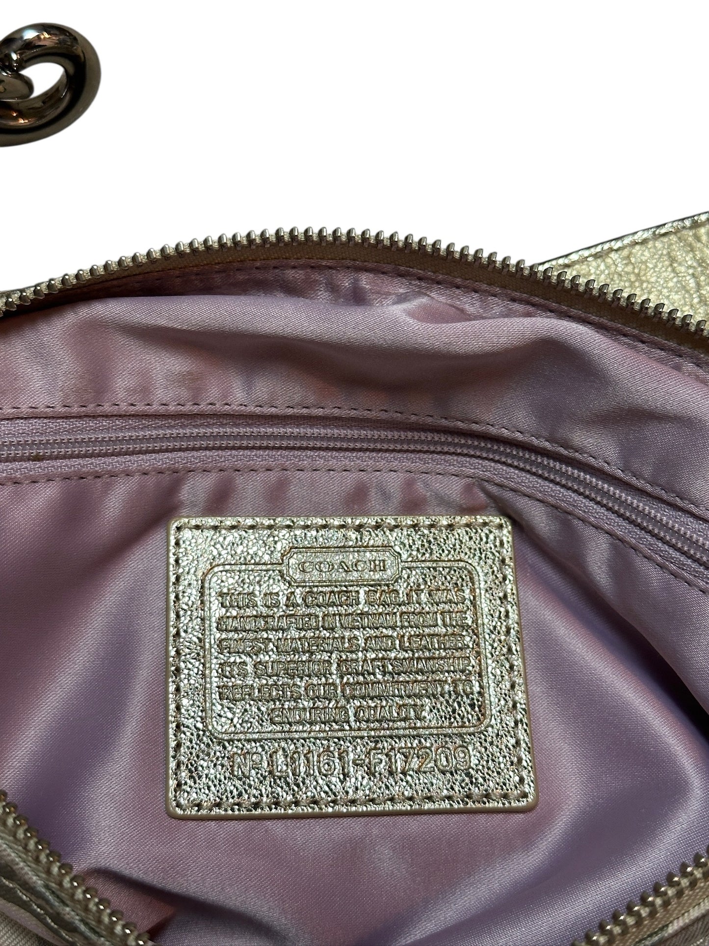 COACH Signature Plate Schulter Tasche Muster mit Charms