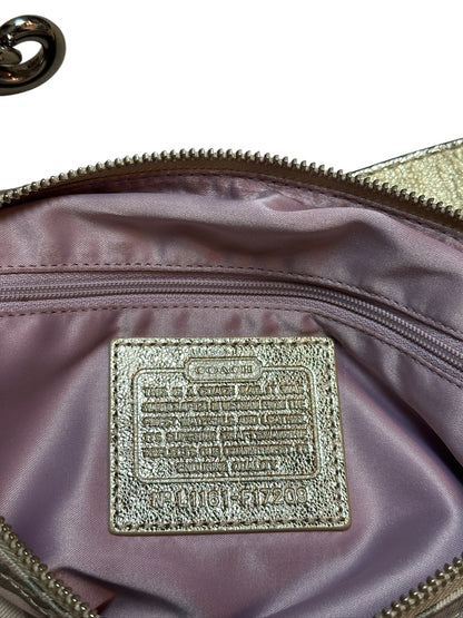 COACH Signature Plate Schulter Tasche Muster mit Charms