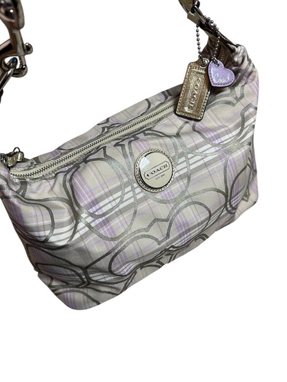 COACH Signature Plate Schulter Tasche Muster mit Charms