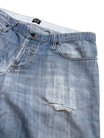 Dolce & Gabbana Don‘t Touch My Bum Denim Ripped Jeans Größe 35